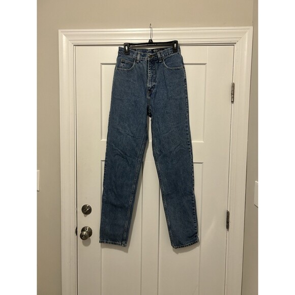 Vintage 90s Eddie Bauer Classic Fit High Rise Tapered Leg Denim Jeans Size 8 - Picture 1 of 9
